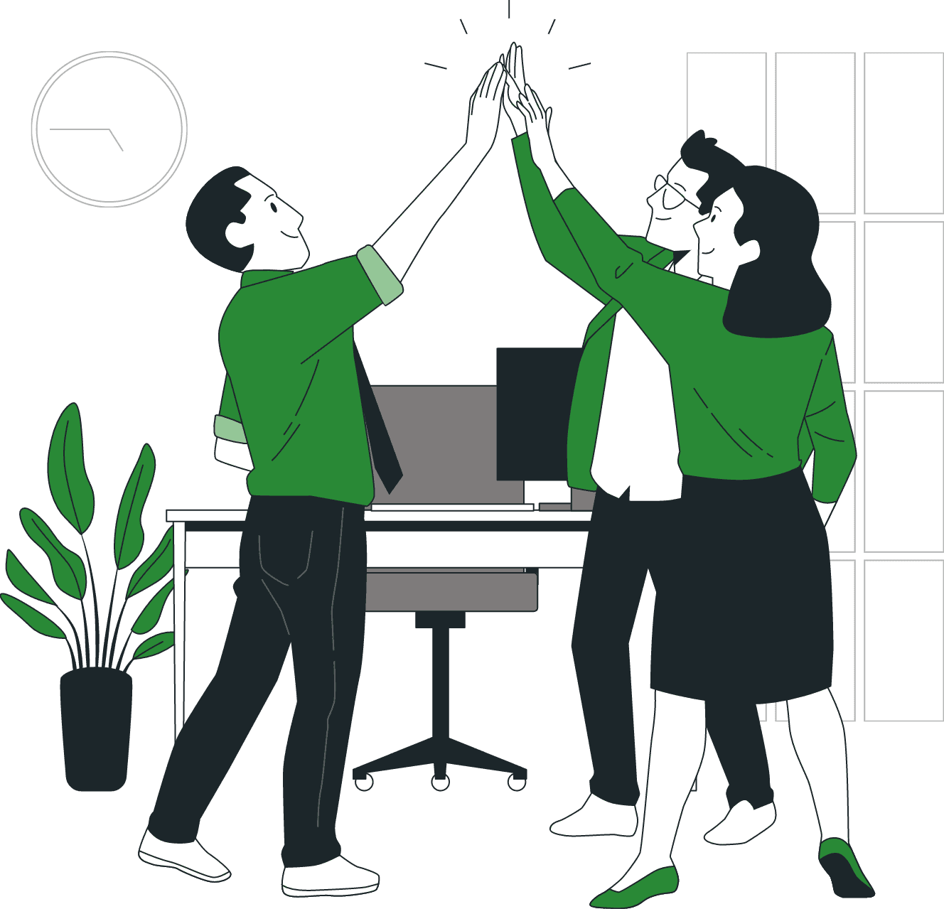 Team working together on digital solutions