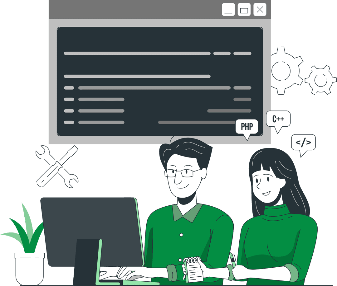 Illustration showing 9+ years of experience